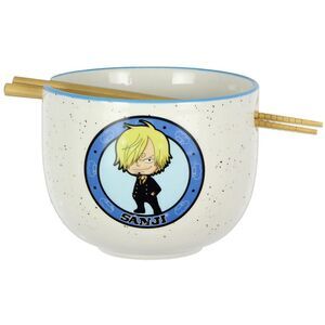 Just Funky ONE PIECE Ramen Bowl‎ with Chopsticks 14oz (414 mL) Anime Sanji